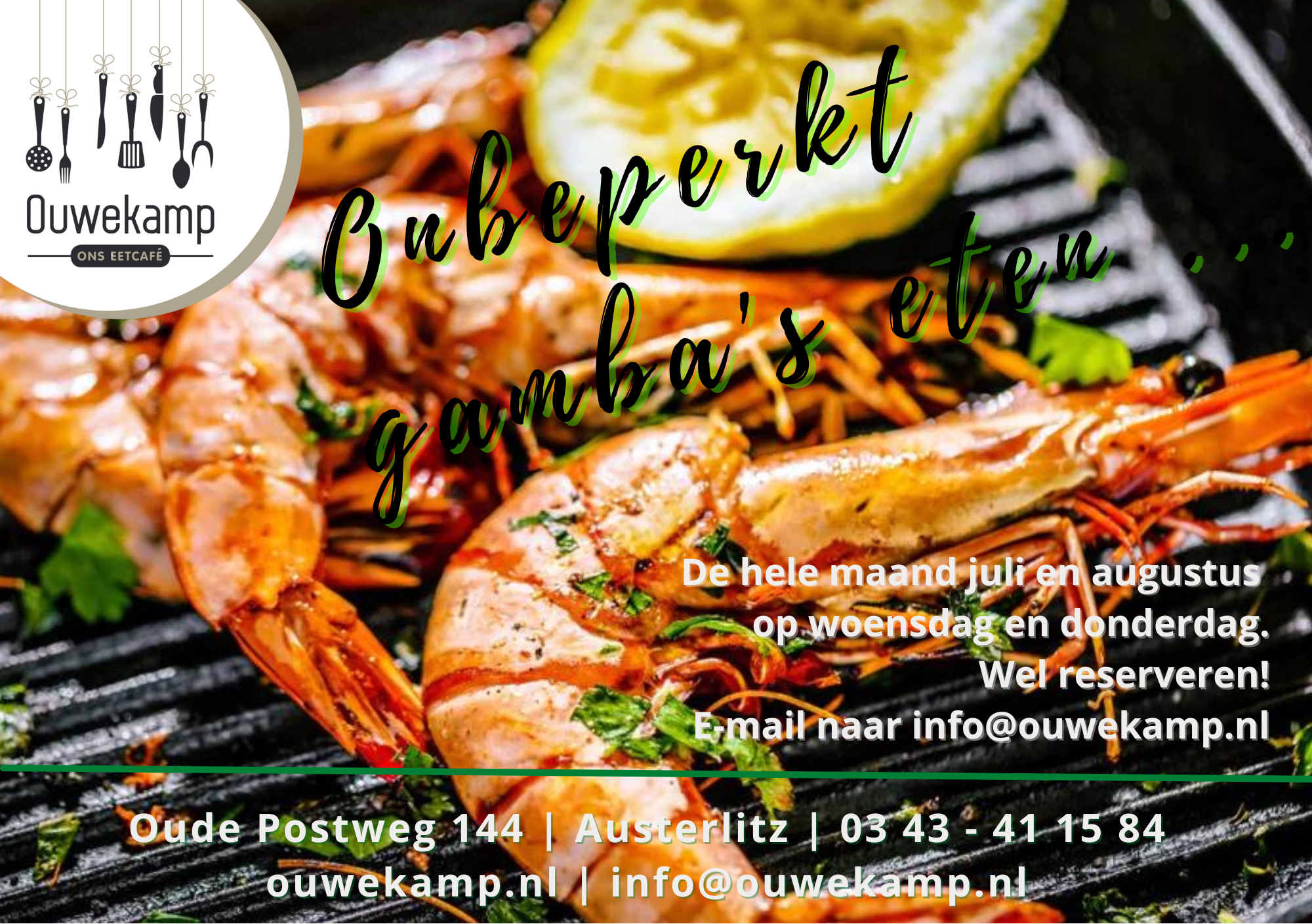 Gruwelijk lekker gemarineerde gamba's van de grill